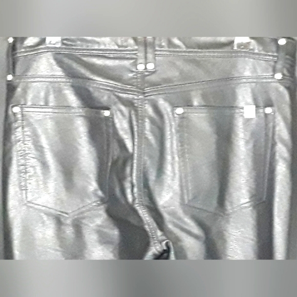MEN’S BLACK FAUX LEATHER PANTS, 32/32 - Picture 2 of 12